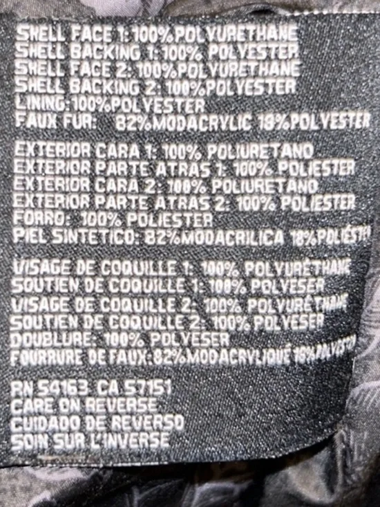 GUESS Black Faux Leather Jacket with Faux Fur Collar and Zip Details - Picture 4 of 4